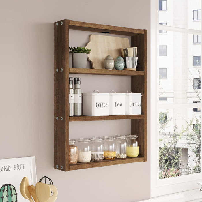 Hanah Home Estantería de Pared Nogal